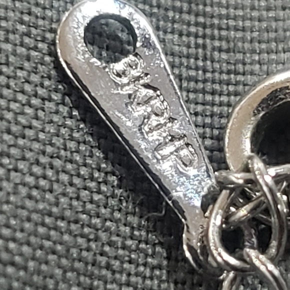 Angel Wings Love Silver White Zircon Sky Blue Crystal Pendant Necklace - Picture 9 of 13